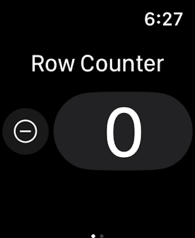ArisaMakes Row Counter App Screenshot of Counter Set to Zero