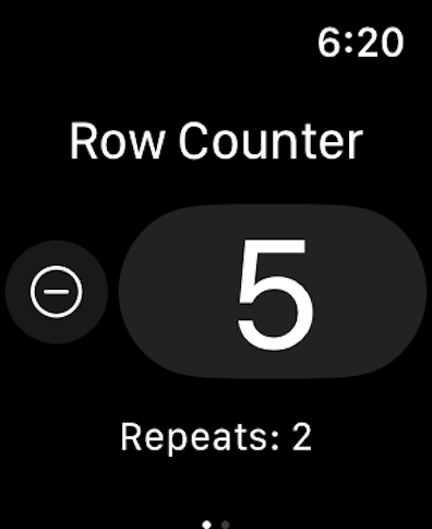 ArisaMakes Row Counter App Screenshot of Counter and Repeat Linked Counter